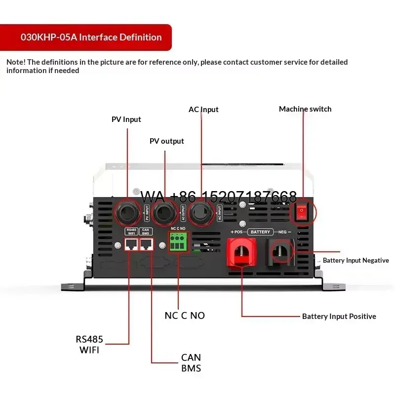 Hybrid Solar Inverter 5.5Kw Mppt 48V - Wmwmnu voor hybride enkelfasige zuivere sinusomvormer