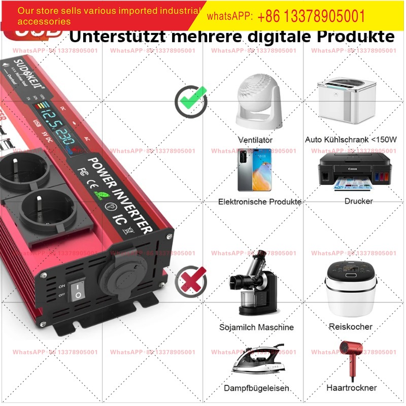 12V naar 220V 4000W piekvermog - Power Inverter 12V 220V 4000W Continuous recensie en prijs